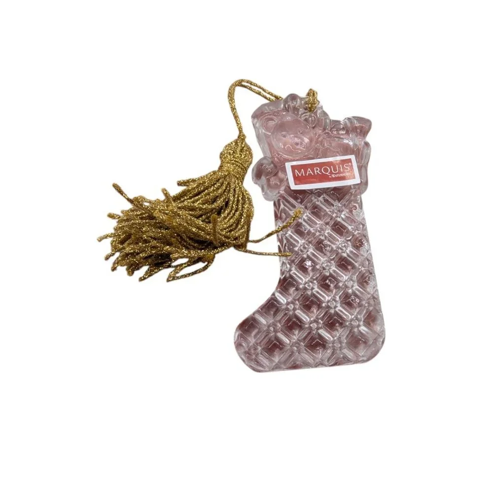 Marquis By Waterford Crystal Stocking Ornament With Box